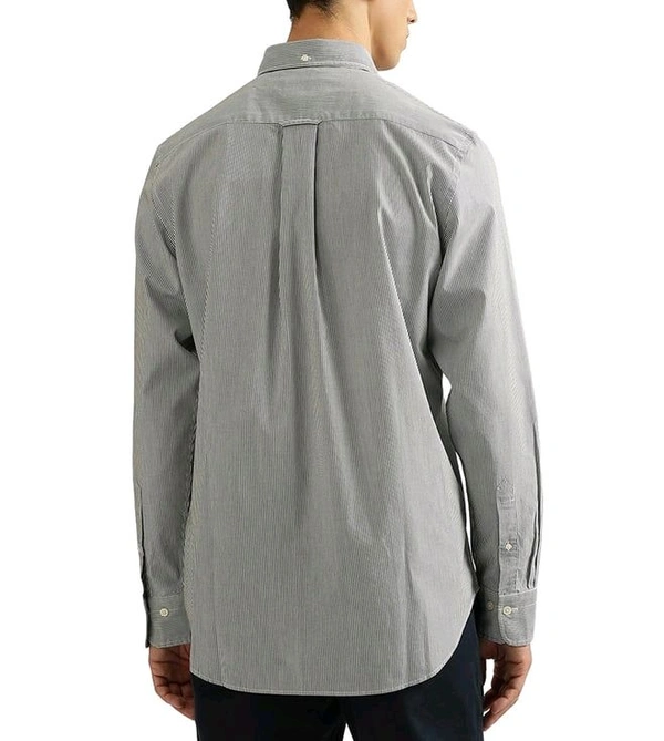 GANT Black Striped Regular Fit Shirt - Gray, L