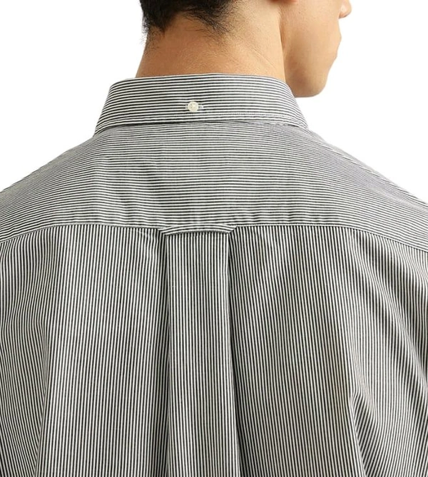 GANT Black Striped Regular Fit Shirt - Gray, XL