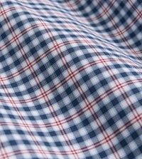 Brooks Brothers Blue Performance Series Stretch Checked Regular Fit Sport Shirt - Mercury, 2XL