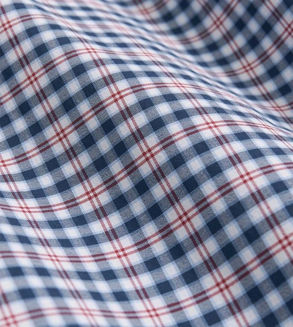 Brooks Brothers Blue Performance Series Stretch Checked Regular Fit Sport Shirt - Mercury, 2XL