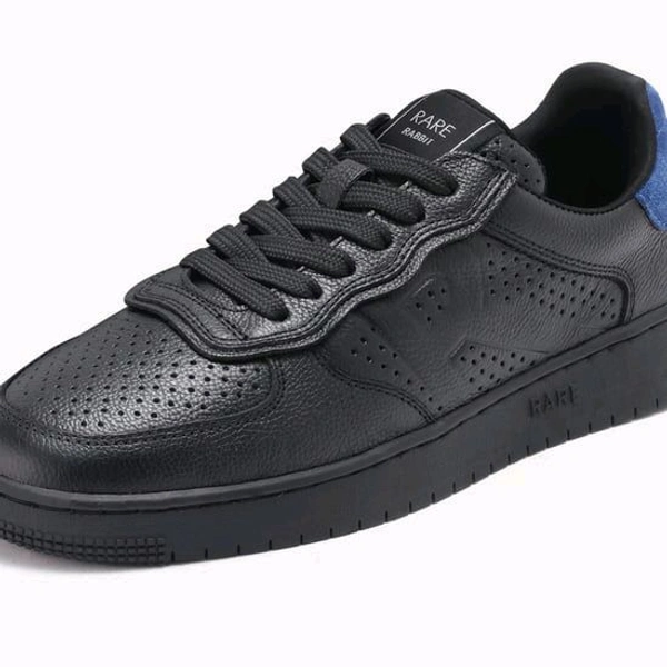 RARE RABBIT Orbiton Perforated Sneakers - Black, UK 10