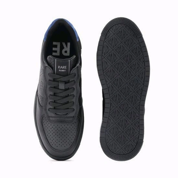 RARE RABBIT Orbiton Perforated Sneakers - Black, UK 10