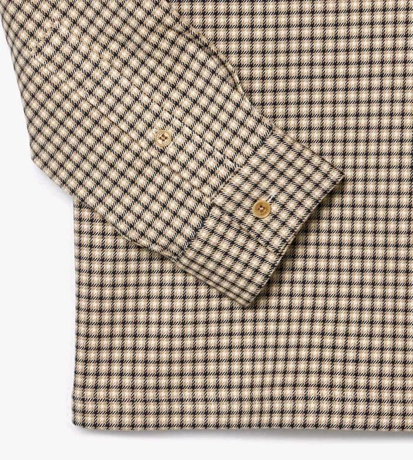 Lacoste Beige Cotton Blend Plaid Overshirt - Salomie, 2XL