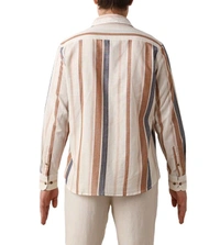 SELECTED HOMME Brown Patina Striped Regular Fit Shirt - Twine, M