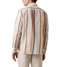 SELECTED HOMME Brown Patina Striped Regular Fit Shirt - Twine, XL