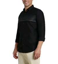 Simon Carter London Black Slim Fit Shirt - Black, XL