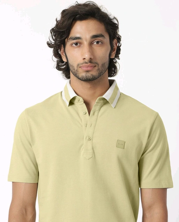RARE RABBIT CLASSIC CONTRAST COLLAR KNIT POLODIVIDE - DUSKY GREEN - Envy, M