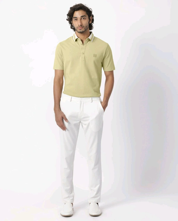 RARE RABBIT CLASSIC CONTRAST COLLAR KNIT POLODIVIDE - DUSKY GREEN - Envy, M