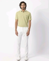 RARE RABBIT CLASSIC CONTRAST COLLAR KNIT POLODIVIDE - DUSKY GREEN - Envy, M