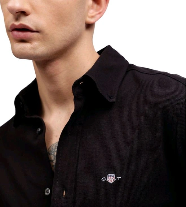 GANT Black Regular Fit Shirt - Black, S