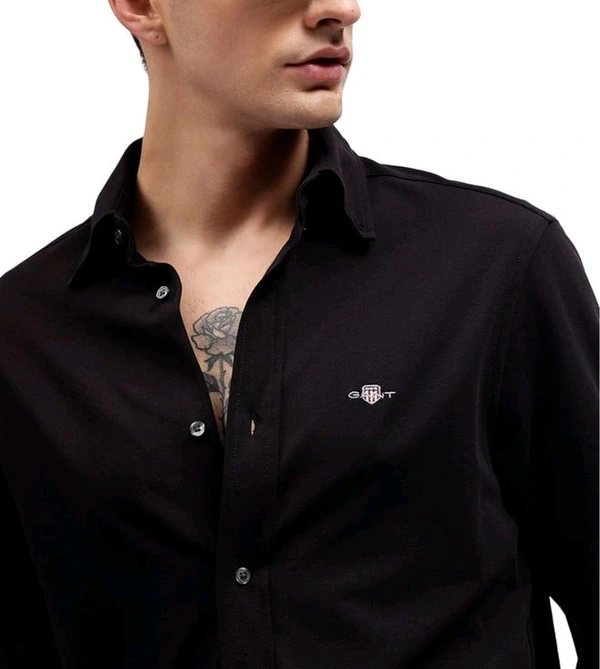 GANT Black Regular Fit Shirt - Black, XL