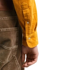 GANT Yellow Regular Fit Shirt - Gold, XL