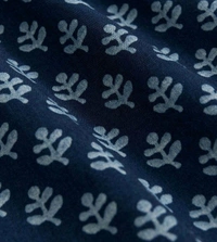 Brooks Brothers Navy Indigo-Dyed Cotton Fun Patterned Sport Shirt - Martinique, XS