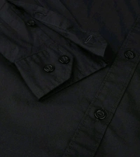 CALVIN KLEIN Mens Solid Slim Fit Shirt - Black, XL