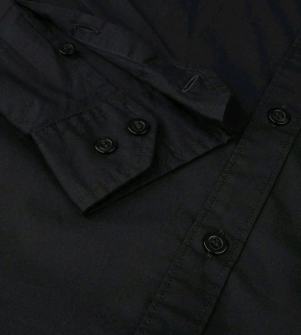 CALVIN KLEIN Mens Solid Slim Fit Shirt - Black, XL