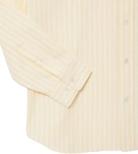 LACOSTE Yellow Relaxed Fit Striped Oxford Shirt - Picasso, M