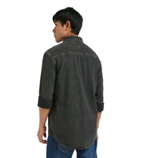 TOMMY HILFIGER Denim Black Cotton Regular Fit Shirt - Mirage, XL