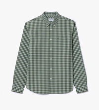 LACOSTE Multicolored Checked Poplin Shirt - Sirocco, XS