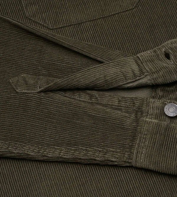 TOMMY HILFIGER Fatigue Green Cotton Relaxed Fit Shirt - Rangitoto, M