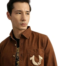 True Religion Brown Regular Fit Shirt - Carnaby Tan, XS