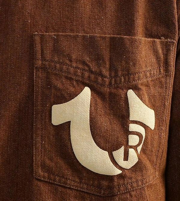 True Religion Brown Regular Fit Shirt - Carnaby Tan, S