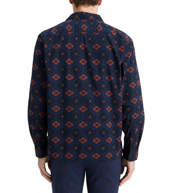 Scotch & Soda Night Book Cover Ditsy Printed Seersucker Shirt - Port Gore, L