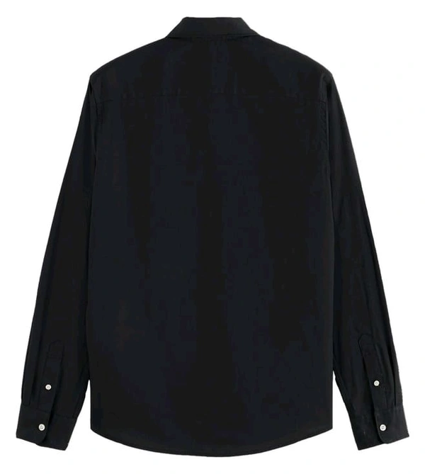 Scotch & Soda Black Core - Poplin Solid Shirt - Black, M