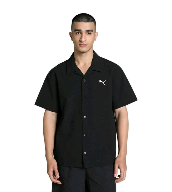 PUMA Black WARDROBE Essentials Relaxed Fit Shirt - Black, S