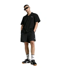 PUMA Black WARDROBE Essentials Relaxed Fit Shirt - Black, S