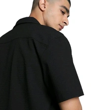PUMA Black WARDROBE Essentials Relaxed Fit Shirt - Black, S