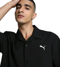 PUMA Black WARDROBE Essentials Relaxed Fit Shirt - Black, M
