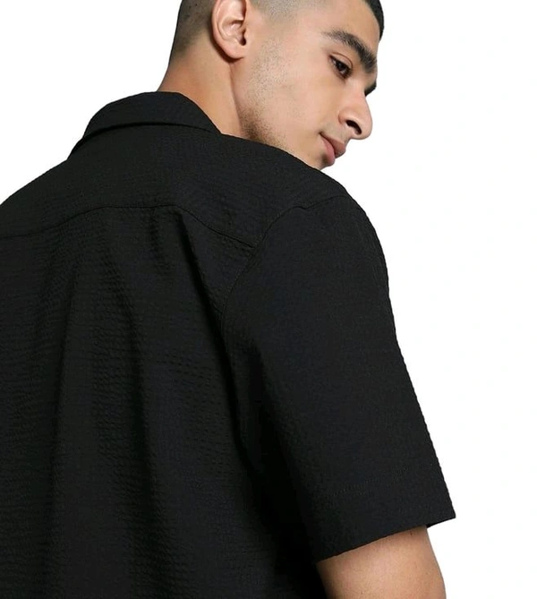 PUMA Black WARDROBE Essentials Relaxed Fit Shirt - Black, M