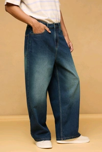 FREAKINS sea blue men's wide leg jeans - Martinique, 30