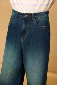 FREAKINS sea blue men's wide leg jeans - Martinique, 34