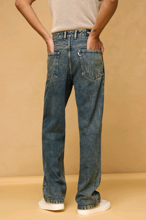 FREAKINS acid blue men's straight fit jeans - East Bay, 32