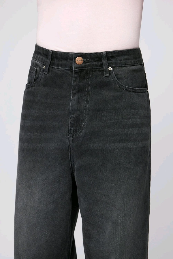 FREAKINS phantom black faded men's wide leg jeans - Mine Shaft, 30
