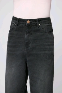 FREAKINS phantom black faded men's wide leg jeans - Mine Shaft, 36
