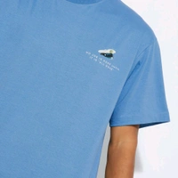 URB_N Men Oversized Back Printed T-shirt - Kashmir Blue, M