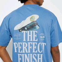 URB_N Men Oversized Back Printed T-shirt - Kashmir Blue, XL