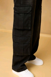 FREAKINS asphalt black men's baggy cargo - Mine Shaft, 28