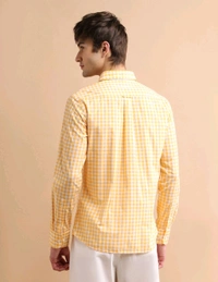 U.S POLO ASSN. Gingham Twill Shirt - Bright Sun, S