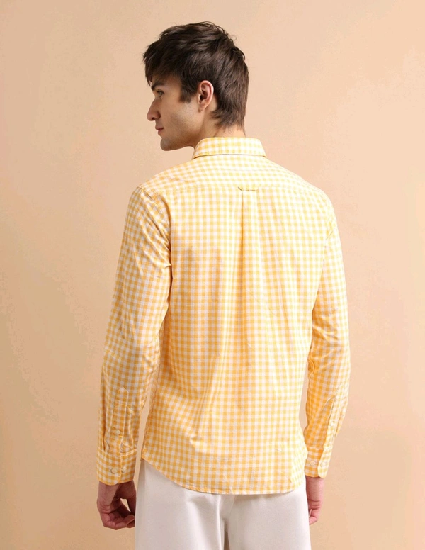 U.S POLO ASSN. Gingham Twill Shirt - Bright Sun, S