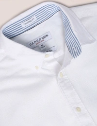 U.S POLO ASSN. Button Down Collar Premium Cotton Shirt - White, S