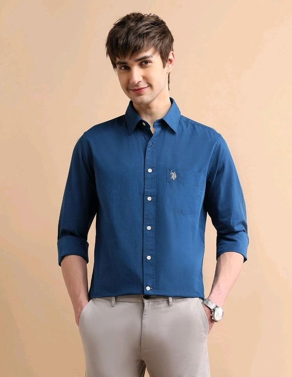 U.S POLO ASSN. Textured Cotton Shirt - Port Gore, M