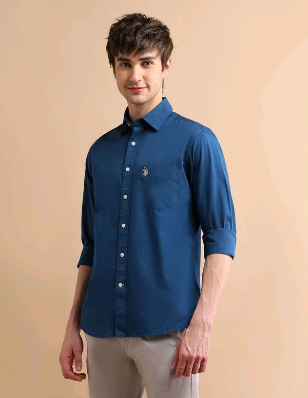 U.S POLO ASSN. Textured Cotton Shirt - Port Gore, M