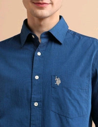 U.S POLO ASSN. Textured Cotton Shirt - Port Gore, L