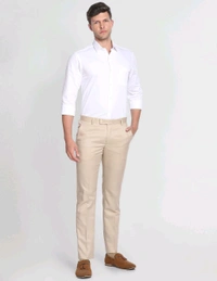 ARROW Tailored Regular Fit Solid Formal Trousers - Peach, 30