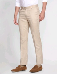 ARROW Tailored Regular Fit Solid Formal Trousers - Peach, 30