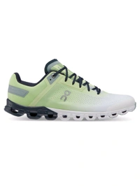 On  Cloudflow 3 White & Green Running Shoes - Madang, UK 06
