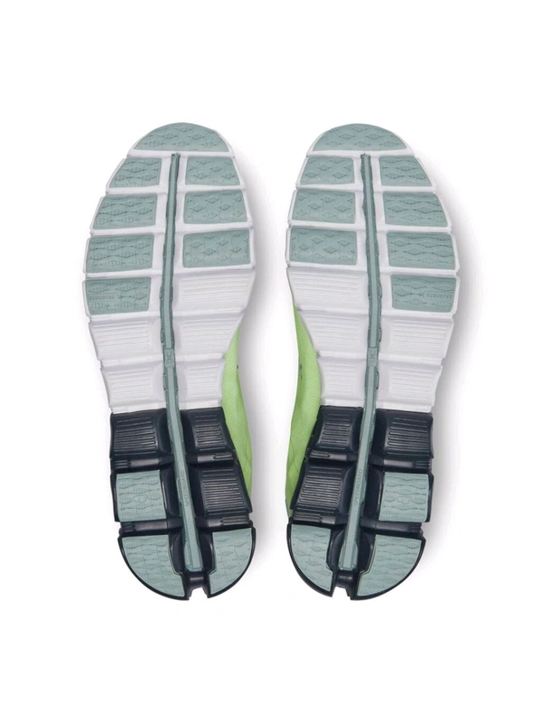 On  Cloudflow 3 White & Green Running Shoes - Madang, UK 07